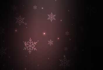 Dark Pink vector pattern in Christmas style.