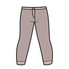 Skinny brown gray trousers color variation for coloring page isolated on white background