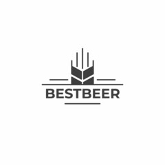 Beer logo. Logo for a beer shop, restaurant, bar. A malt on a white background with the word "best beer".