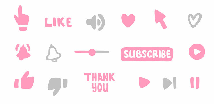 Pink Subscribe Button Images Browse 744 Stock Photos Vectors And Video Adobe Stock