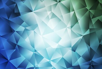 Light Blue, Green vector abstract polygonal background.