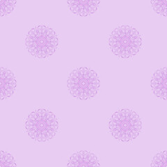 Sea,less pattern with abstract floral ornamental elements. 