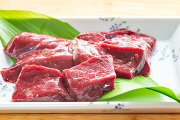 Beef liver for Japanese style barbecue