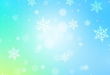 Light Blue, Green vector backdrop in holiday style.