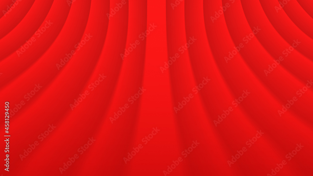 Aufkleber 3d curved smooth distorted lines deep red luxury abstract background