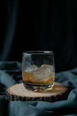 whiskey glass in an elegant setting