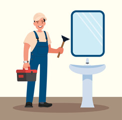 Master Plumber. Sanitary instrumentation equipment. A Professional Plumbing Company That Repairs Leaks And Blockages.