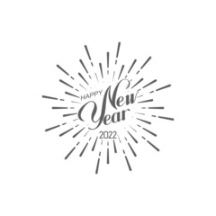 Obraz premium Happy 2022 New Year.