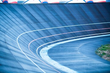 Obraz premium Bicycle lane signage on street