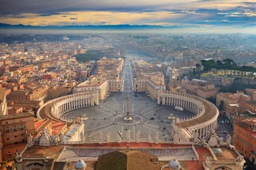 Foto op geborsteld aluminium Rome Bazylika św. Piotra widok z kopuły