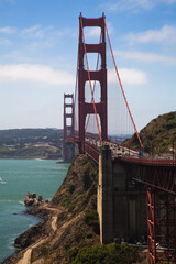 Golden Gate, widok na San Francisco