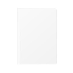 Blank soft cover book isolated on white background. Vector illustration. Ready to use as template for your design. EPS10.