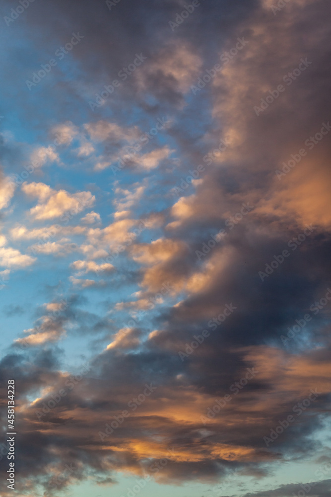 Sticker Allassac (Corrèze, France) - Coucher de soleil nuageux
