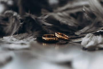 wedding rings on the beach