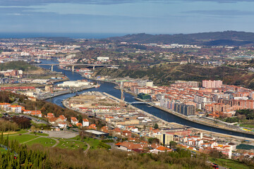 Views from Kobetamendi, Bilbao, Basque Country, Spain.