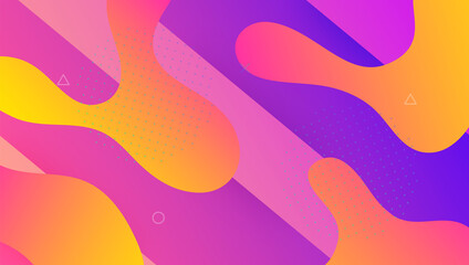 Minimal Banner. Flat Landing Page. Pink Bright Background. Wavy Geometric Layout. Spectrum Template. Graphic Page. Modern Design. Dynamic Pattern. Lilac Minimal Banner