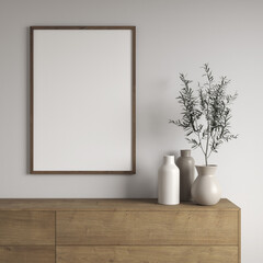 mockup, frame, white, decor, interior, blank picture, wall, interior, mock up, living room design, scandinavian style, interior, artwork. Home staging and minimalism concept