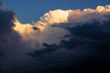 sky at sunset with clouds 