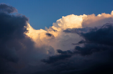 sky at sunset with clouds 