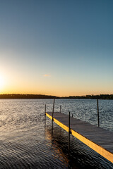 Obraz premium Iowa Big Creek Lake State Park Sunset
