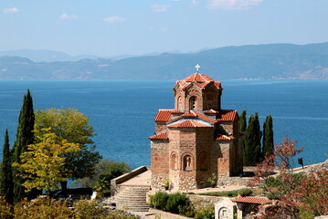 St John at Kaneo church in Ohrid  North Macedonia.