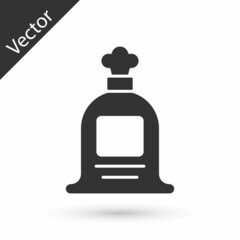 Grey Full sack icon isolated on white background. Vector