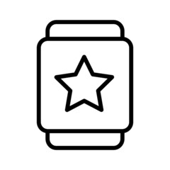 smartwatch favorite icon vector design, stroke line icon