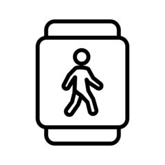 smartwatch walk icon vector design, stroke line icon