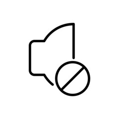 speaker disabled icon vector design, stroke line icon