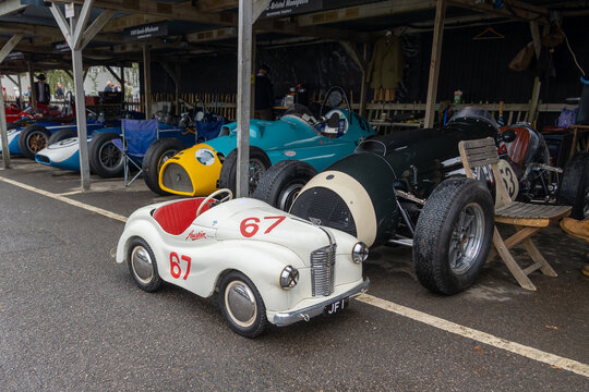 Childs Austin J40  pedal car at the rGoodwood ace track