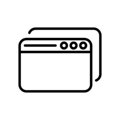 Fototapeta premium app window stack icon vector design, editable stroke line icon