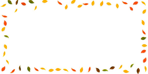 Fototapeta premium Falling autumn leaves. Red, yellow, green, brown r
