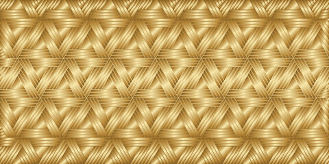  Geometric pattern with weave stripes polygonal shape luxury of gold background design element