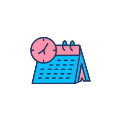date and time calendar icon vector