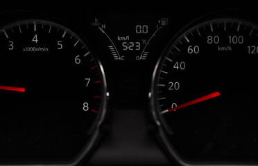 Background of the speedometer on black