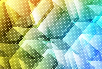 Light Blue, Yellow vector backdrop with hexagons.