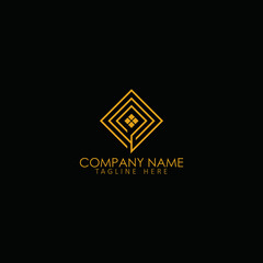 square logo vector.Creative Logo icon sign design Template for accounting, real estate,consultant, finance, management, investment corporate.