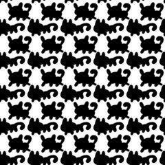 seamless pattern of cat shape cartoon