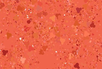 Light Red vector texture with abstract forms.