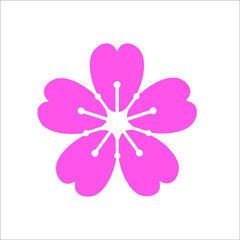 pattern with pink Sakura flowers