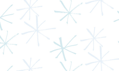 Vector pattern from thin snowflakes. Brush drawing. Background. Wallpaper. Blue tones. Minimalism. New year, christmas, winter