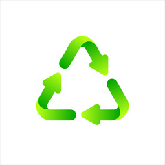 Eco Friendly recycle symbol vector logo icon