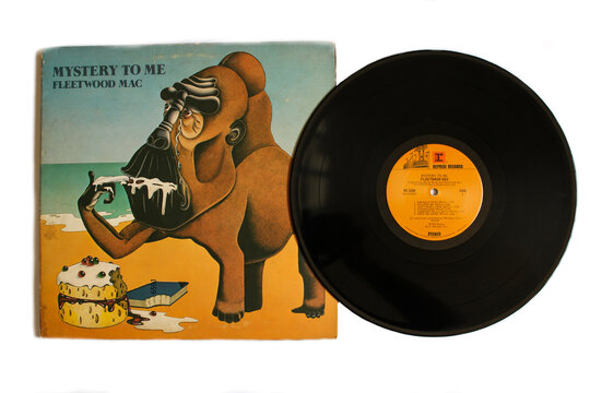 Rock and soft rock band, Fleetwood Mac music album on vinyl record LP disc. Titled: Mystery to Me album cover on September 1, 2021 in Miami, Florida.