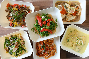 Food, Top View Tabletop Italian Cuisine