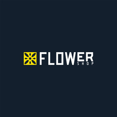 Flower shop. Logo template.
