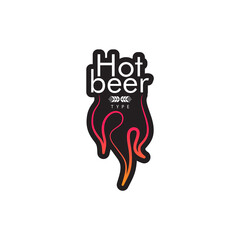 Hot beer. Logo template.