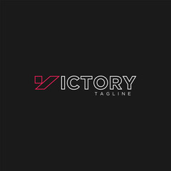 Fototapeta premium Victory. Logo template.