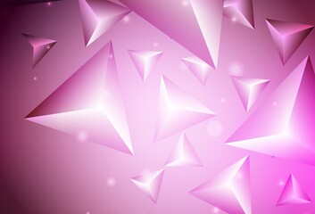 Light Pink vector pattern with polygonal style.