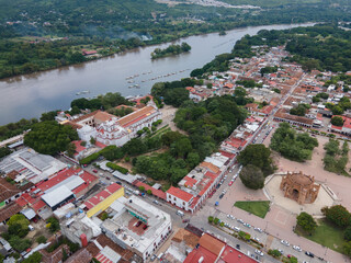 Aerial view of Chiapa de Corzo, Chiapas, Mexico