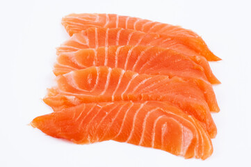 Salmon fillet isolated on white